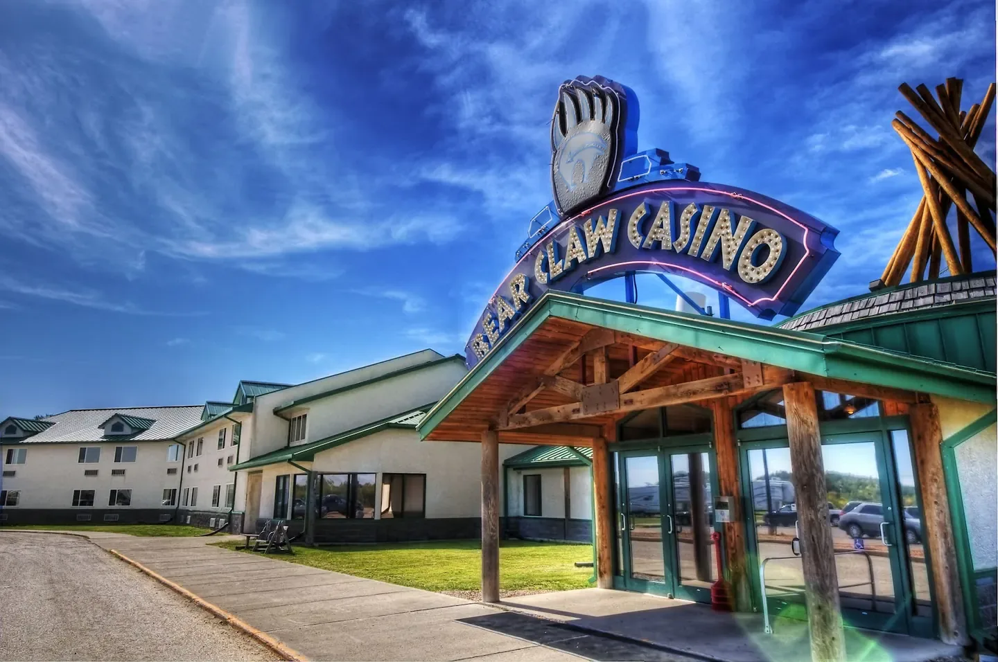 Exterior of Bear Claw Casino & Hotel in Carlyle